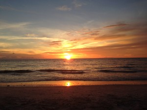 Sunset at Clearwater Beach with Sharon Denton Yoga